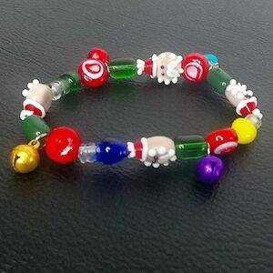 Colorful Beaded Christmas Bracelet